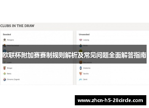 欧联杯附加赛赛制规则解析及常见问题全面解答指南 欧联杯附加赛赛制规则解析及常见问题全面解答指南